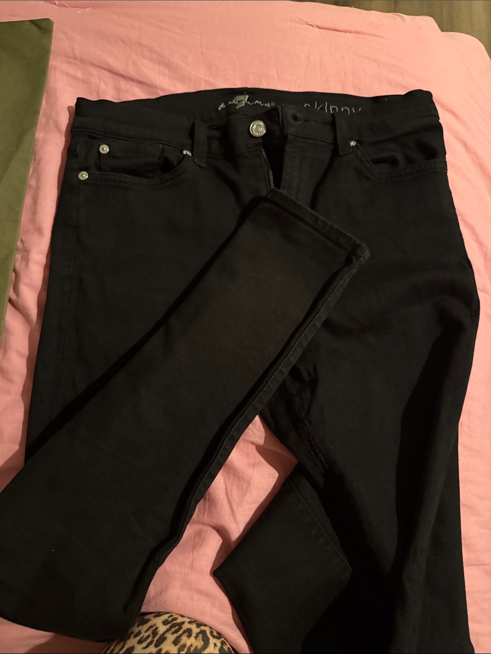 7 For All Mankind Black Skinny Jeans